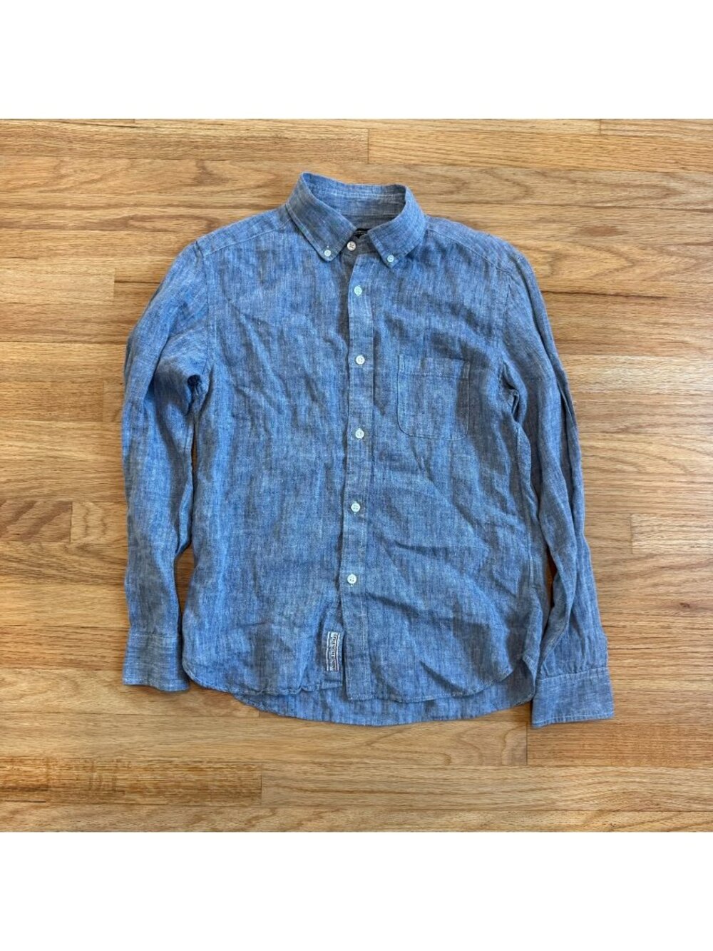 United Arrows Japan Blue "Rhythm of Life" French Linen Shirt Small